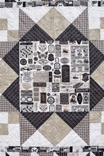 The Country Yard Patchwork Quilt Kit – Golden Hues Medallion Quilt with warm, rich tones.