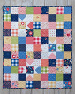 Cheerful Squares Quilt – Bright and playful patchwork design by The Country Yard.