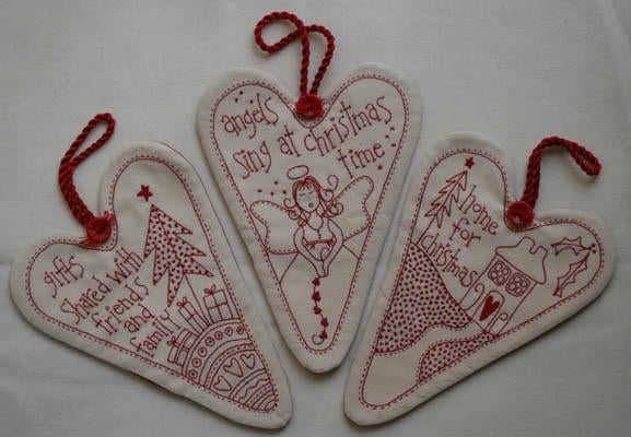 Christmas Hearts Ornaments